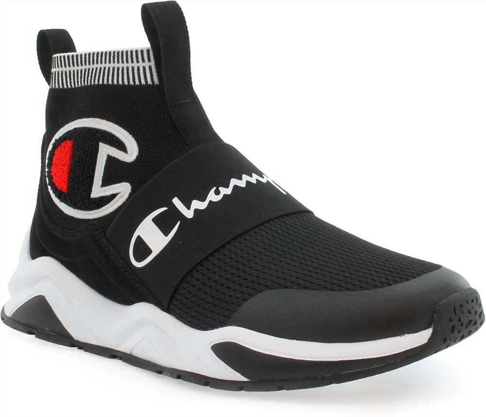 NEW CHAMPION women's rally pro sock sneakers in black